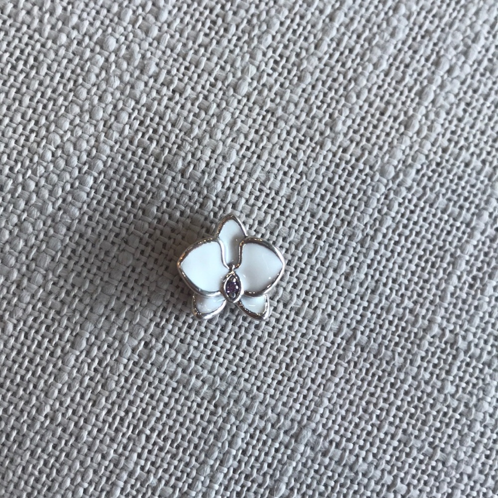 Pandora Orchid Charm